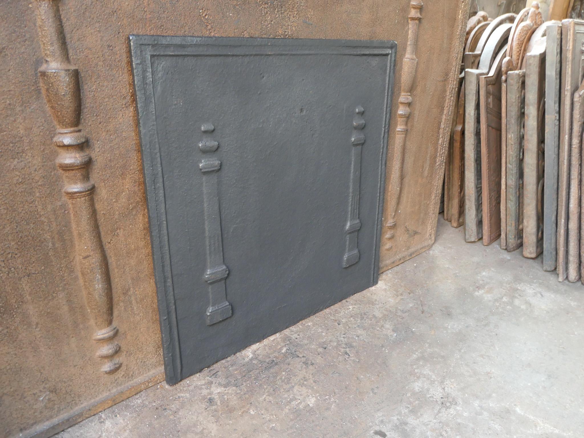 Antique French 'Pillars of Freedom' Fireback / Backsplash, 18th - 19th C. For Sale 3