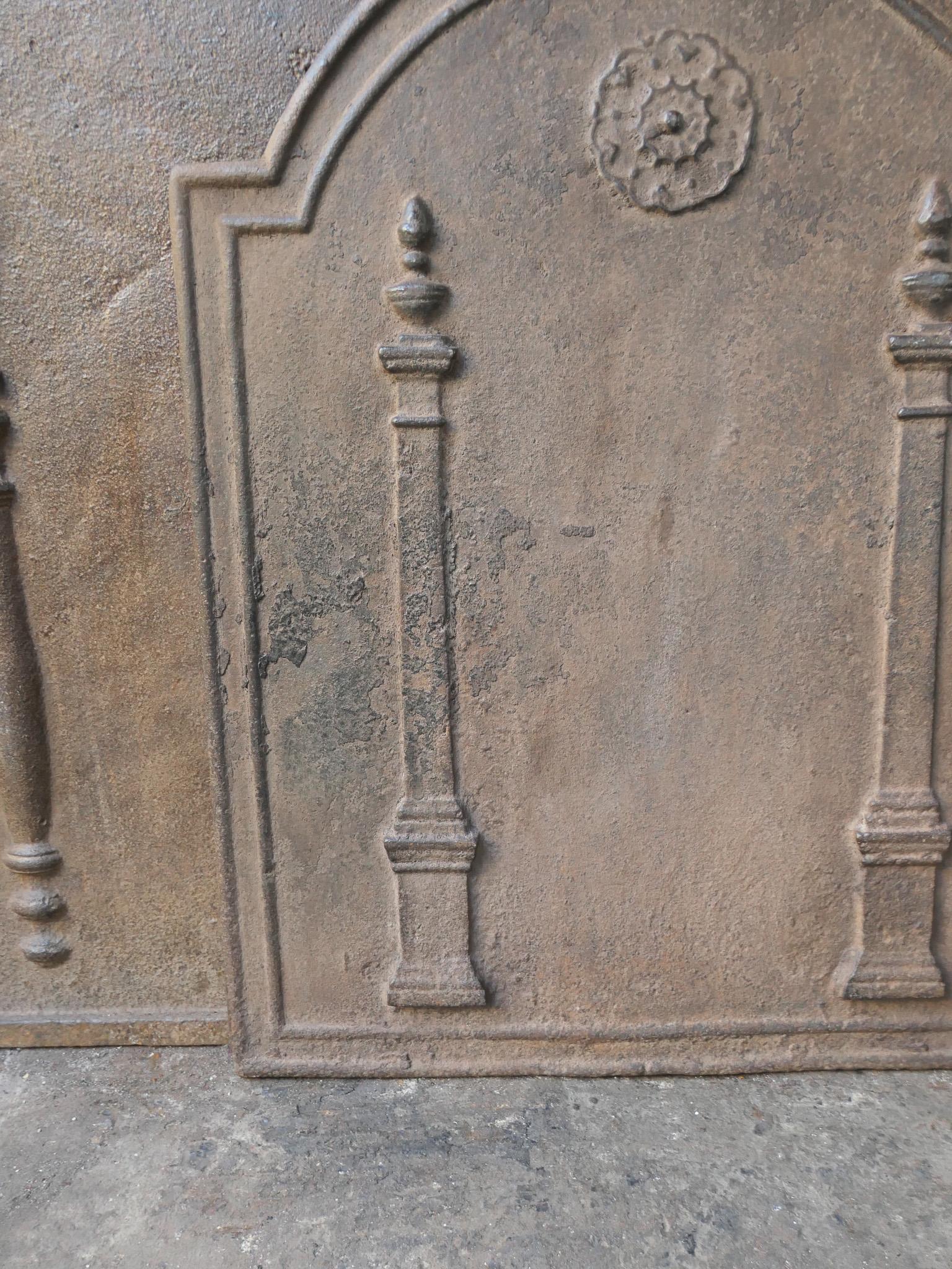 Antique French 'Pillars of Freedom' Fireback / Backsplash, 18th - 19th C. For Sale 3