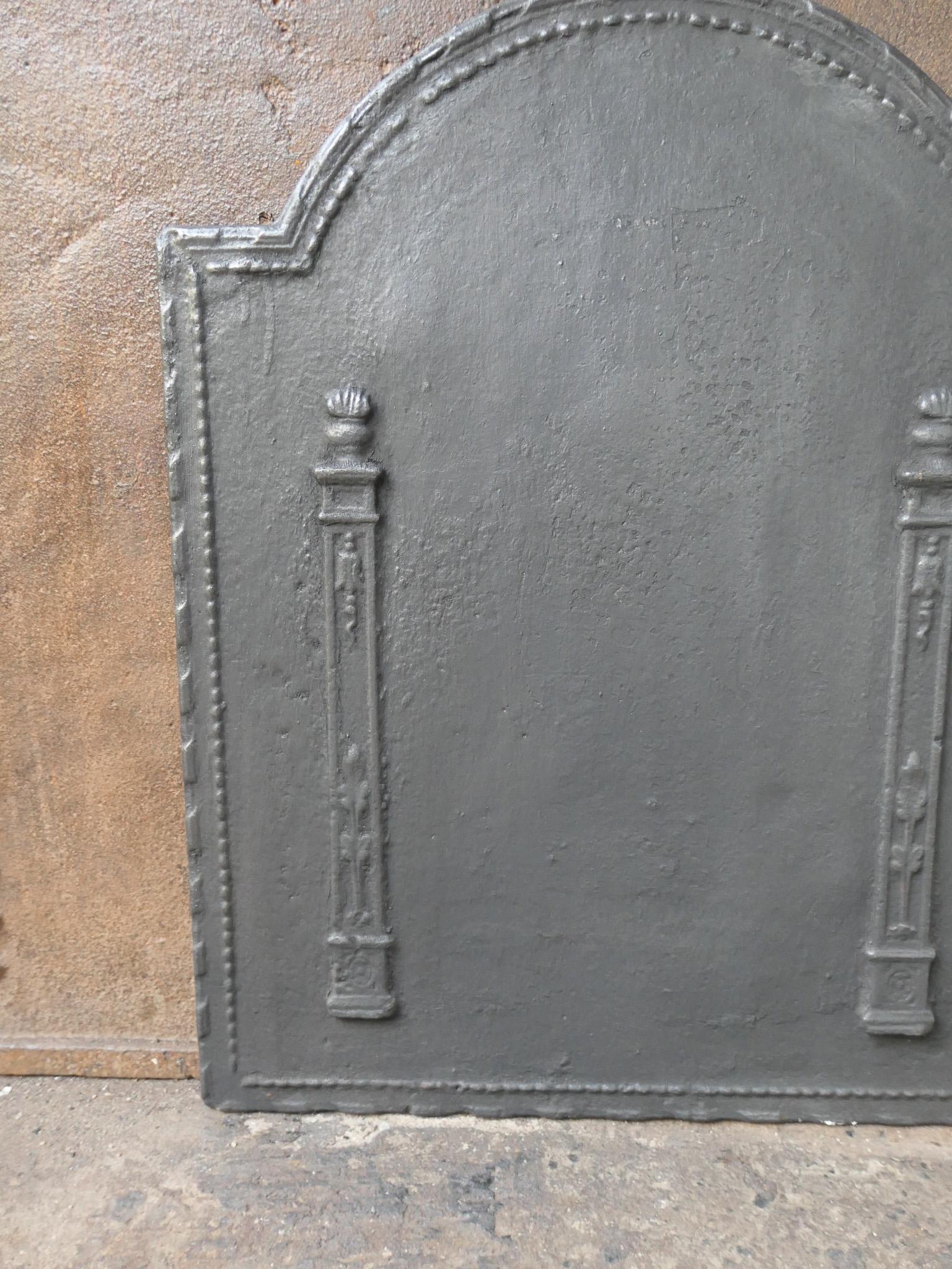 Antique French 'Pillars of Freedom' Fireback / Backsplash, 18th - 19th C. For Sale 3
