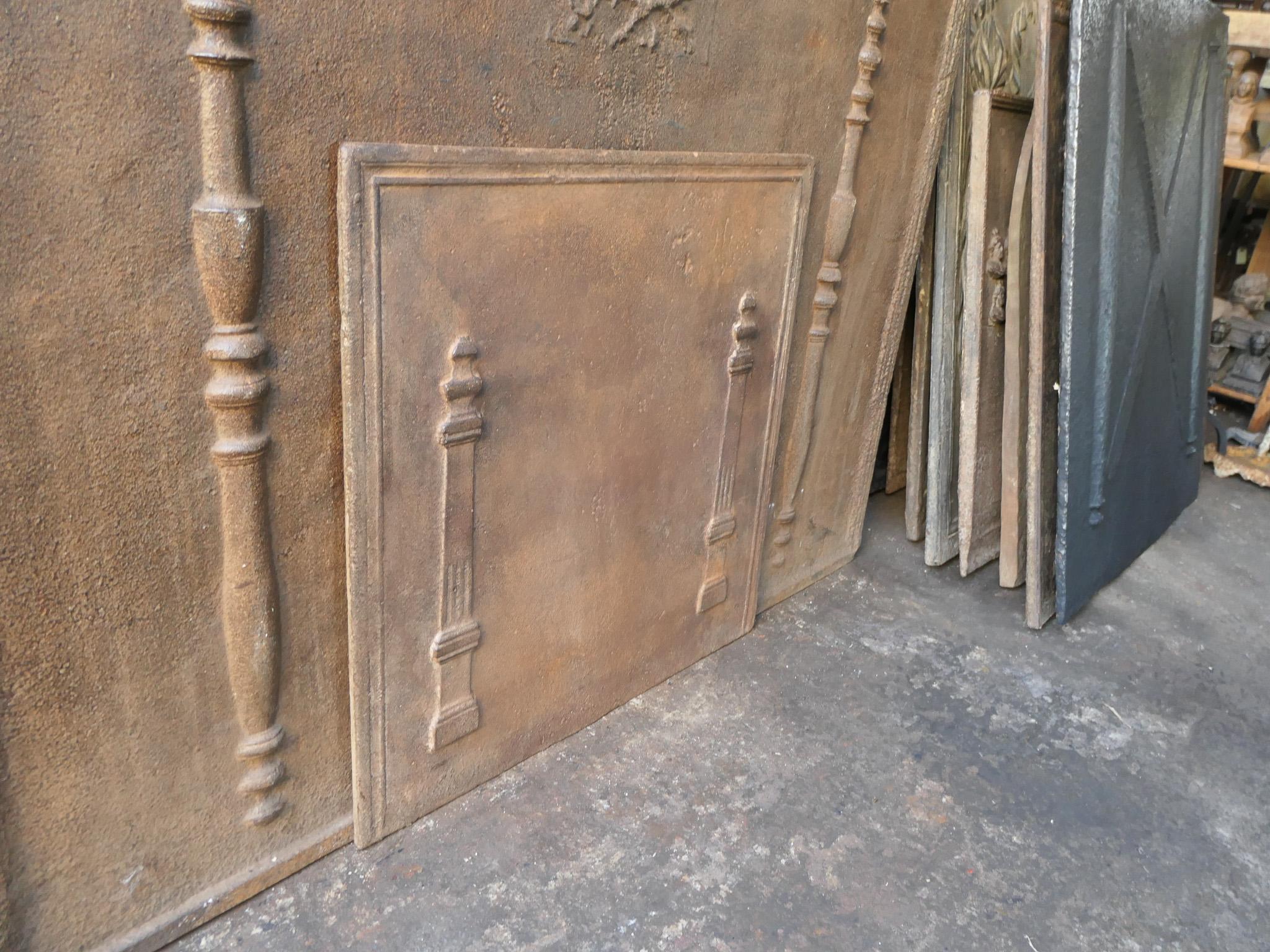 Antique French 'Pillars of Freedom' Fireback / Backsplash, 18th - 19th C. For Sale 4