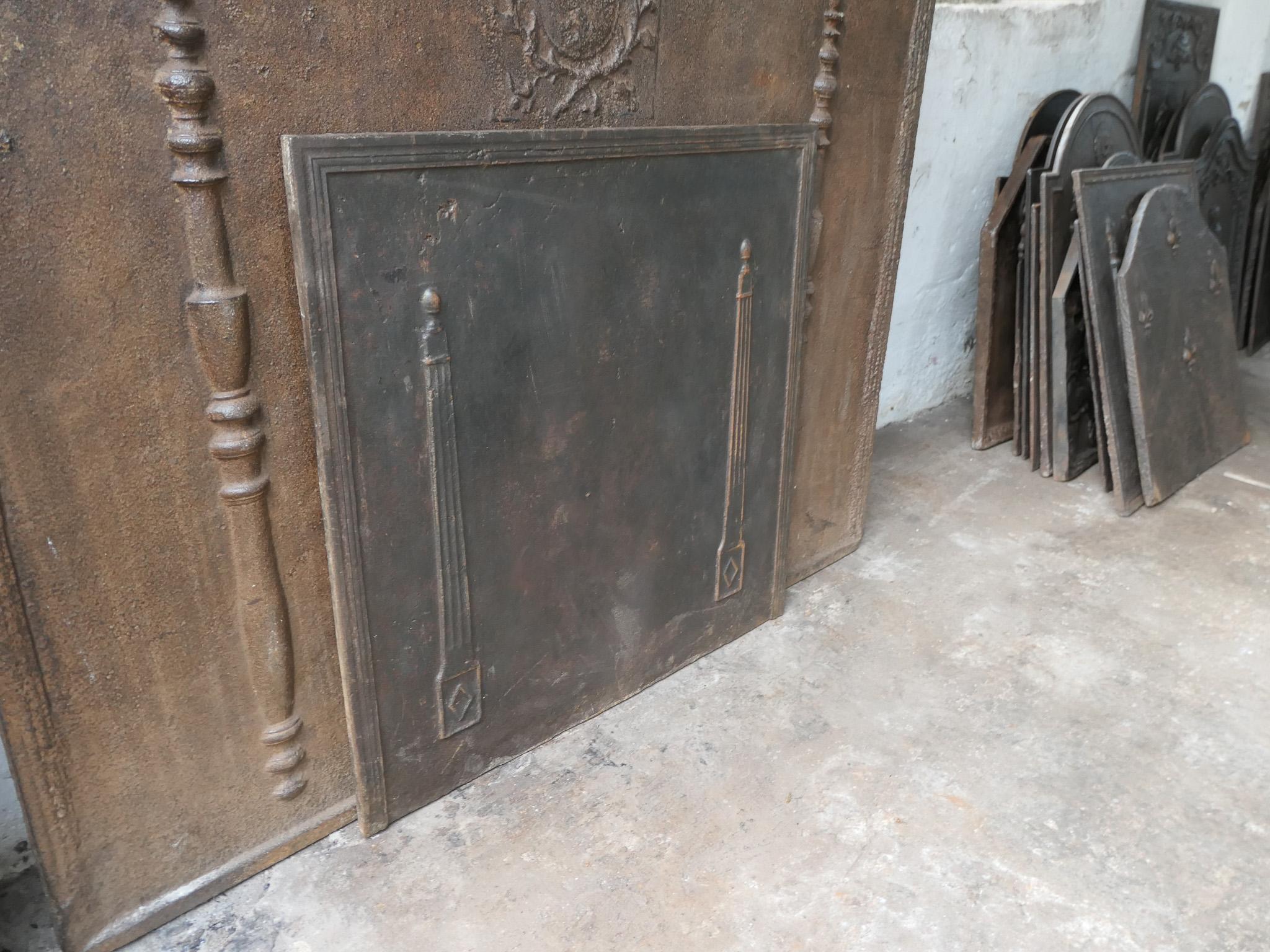 Antique French 'Pillars of Freedom' Fireback / Backsplash, 18th - 19th C. For Sale 4