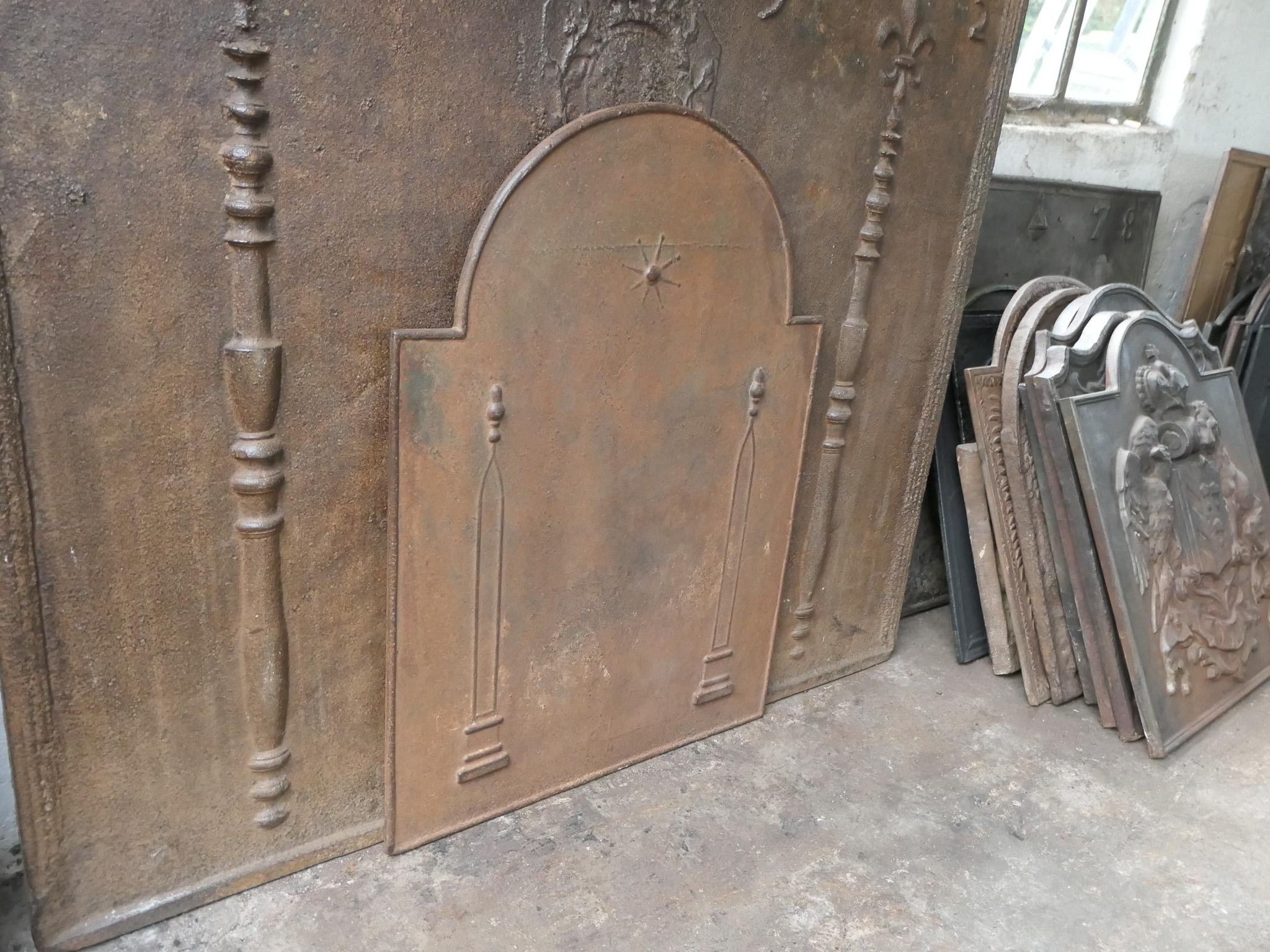 Antique French 'Pillars of Freedom' Fireback / Backsplash, 18th - 19th C. For Sale 4