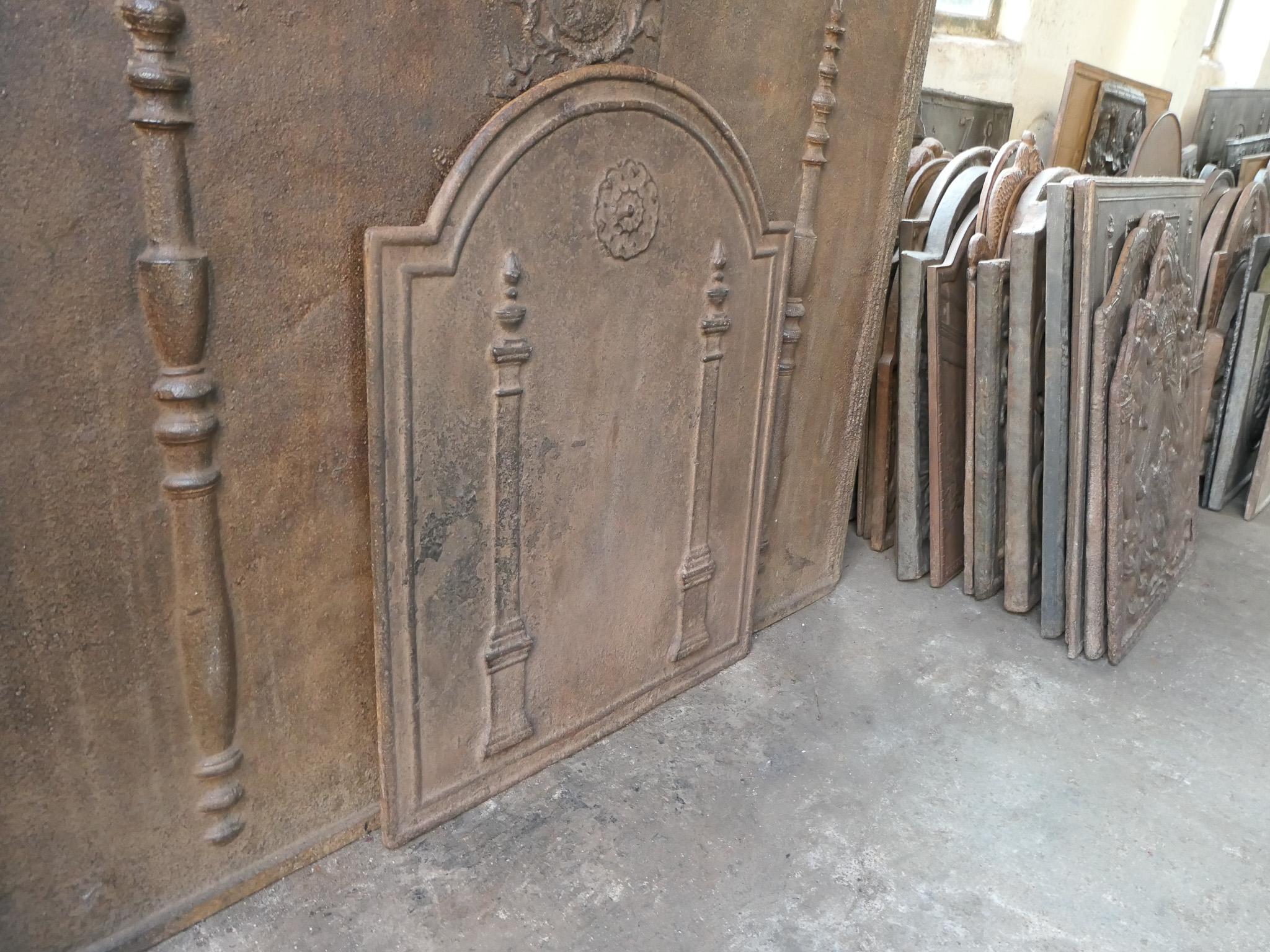 Antique French 'Pillars of Freedom' Fireback / Backsplash, 18th - 19th C. For Sale 4