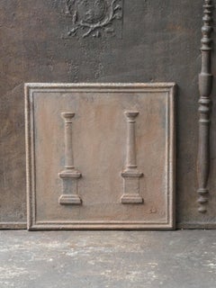 Antique French 'Pillars of Freedom' Fireback / Backsplash, 18th - 19th C.