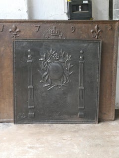 Antique French 'Pillars of Freedom' Fireback / Backsplash, 18th - 19th C.