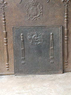 Antique French 'Pillars of Freedom' Fireback / Backsplash, 18th - 19th C.