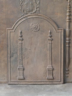 Antique French 'Pillars of Freedom' Fireback / Backsplash, 18th - 19th C.