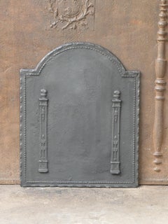 Plaque de cheminée française ancienne Pillars of Freedom, 18e - 19e siècle