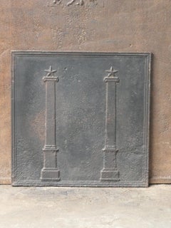 Plaque de cheminée française ancienne Pillars of Freedom, 18e - 19e siècle