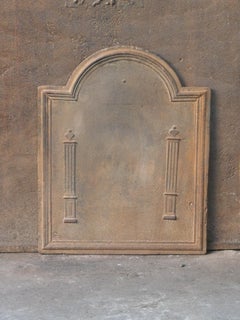 Plaque de cheminée française ancienne Pillars of Freedom, 18e - 19e siècle