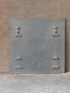 Plaque de cheminée française ancienne Pillars of Freedom, 18e - 19e siècle