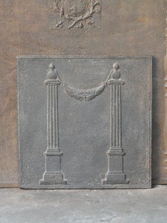 Plaque de cheminée française ancienne Pillars of Freedom, 18e - 19e siècle