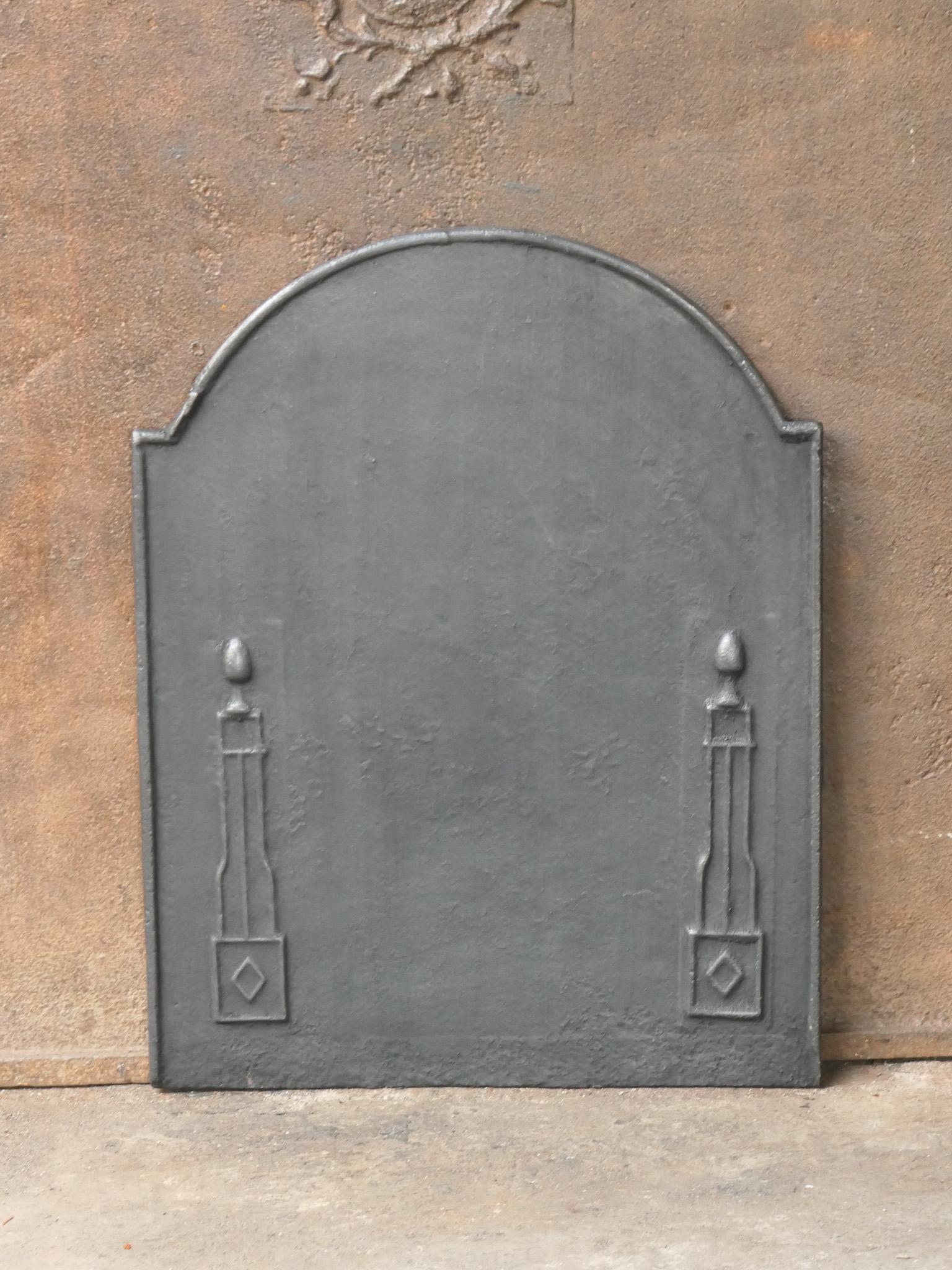 Neoclassical Antique French 'Pillars of Freedom' Fireback / Backsplash, 18th - 19th C. For Sale