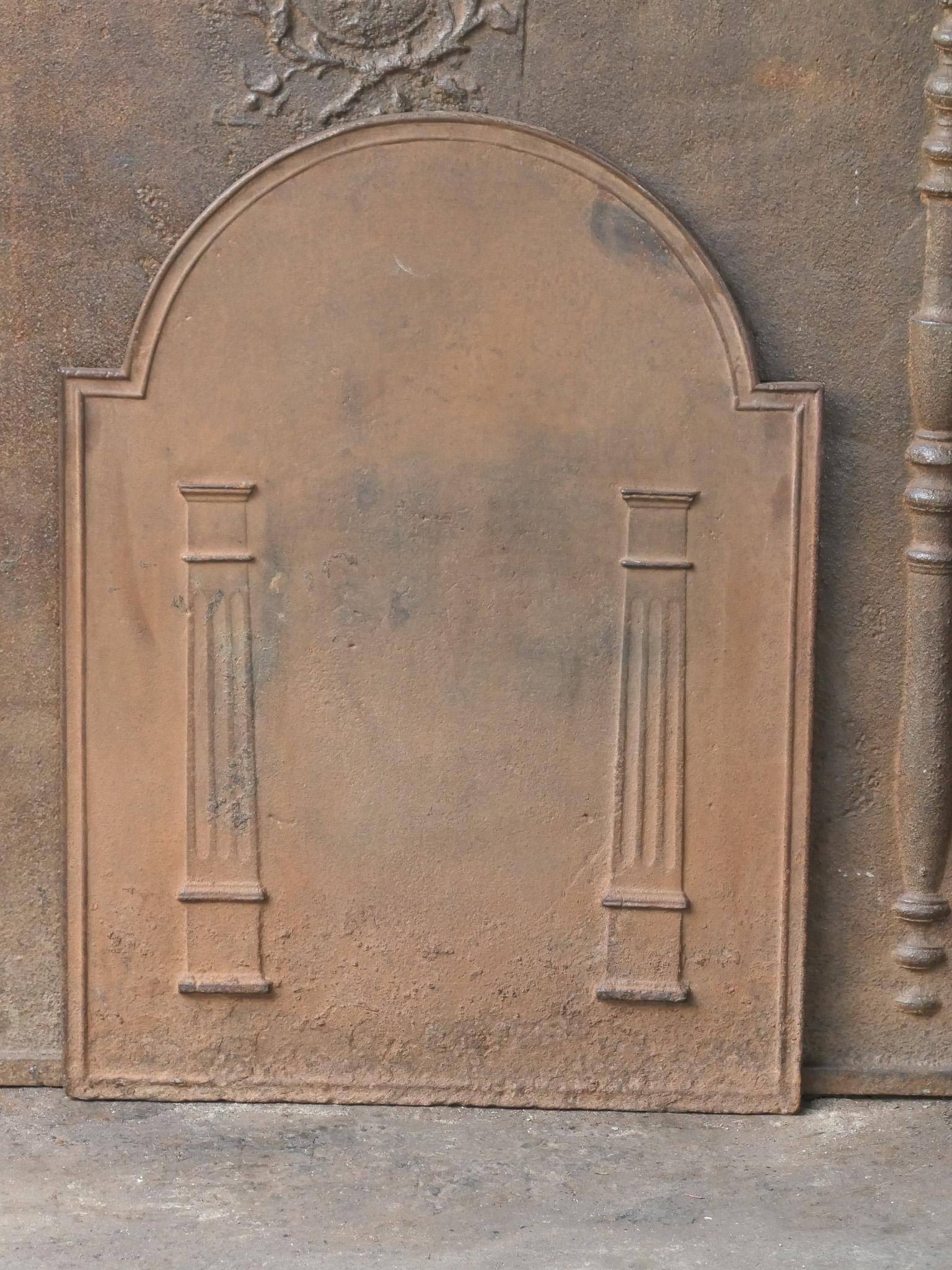 Antike französische „Pillars of Freedom“-Feuerböcke / Backsplash, 18. - 19. Jahrhundert. (Französisch) im Angebot