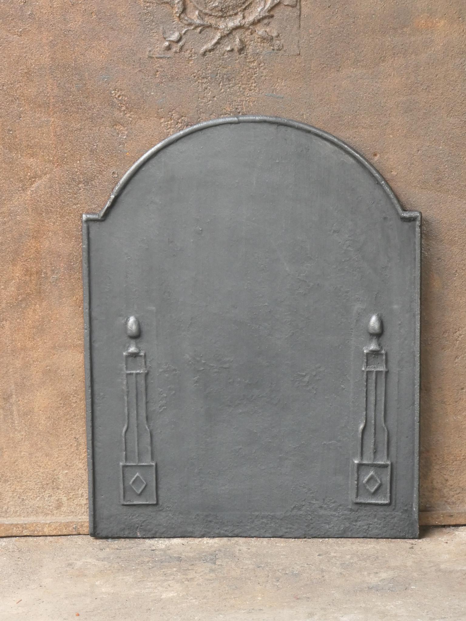 Cast Antique French 'Pillars of Freedom' Fireback / Backsplash, 18th - 19th C. For Sale