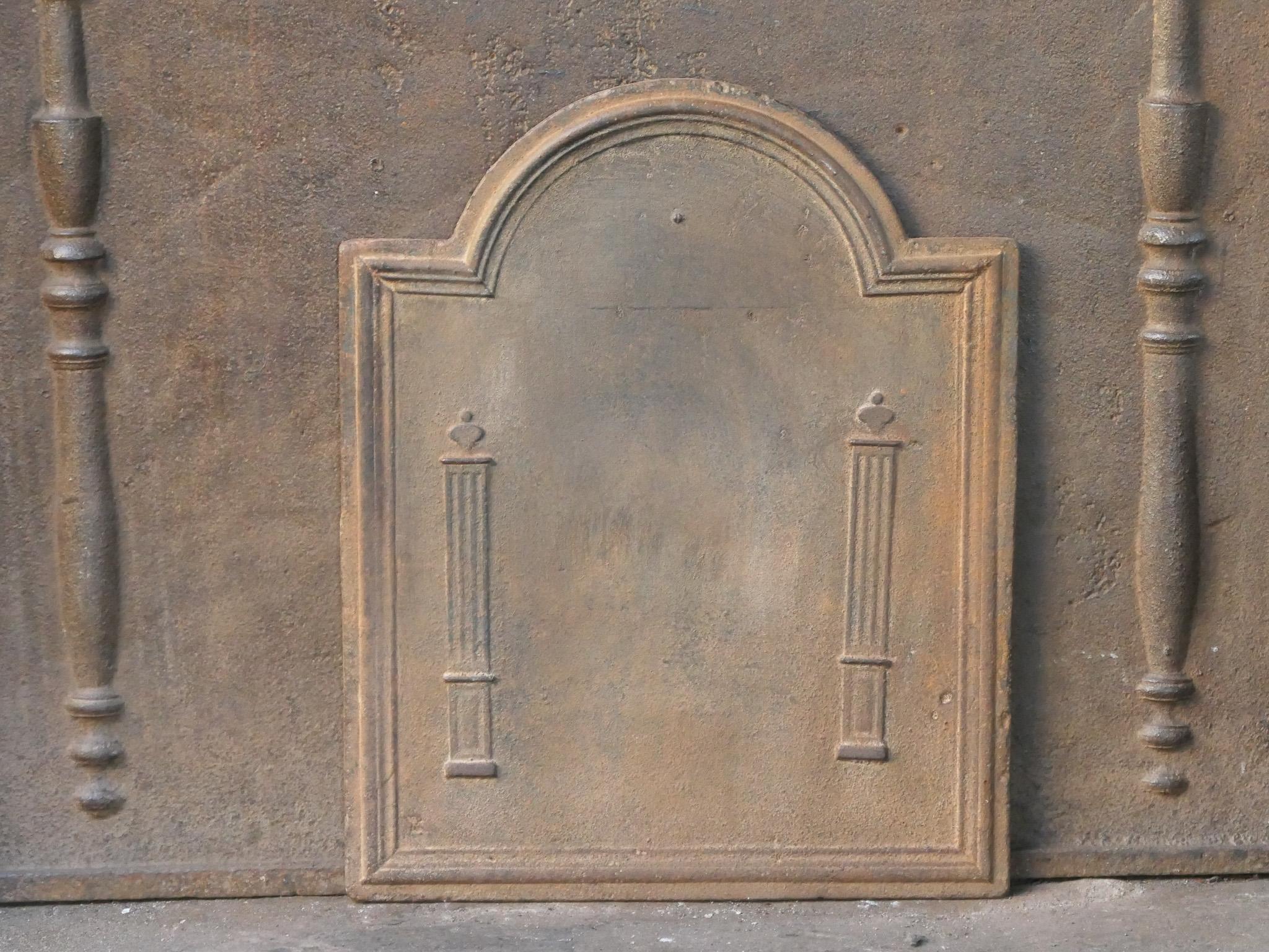 Moulage Plaque de cheminée française ancienne Pillars of Freedom, 18e - 19e siècle en vente