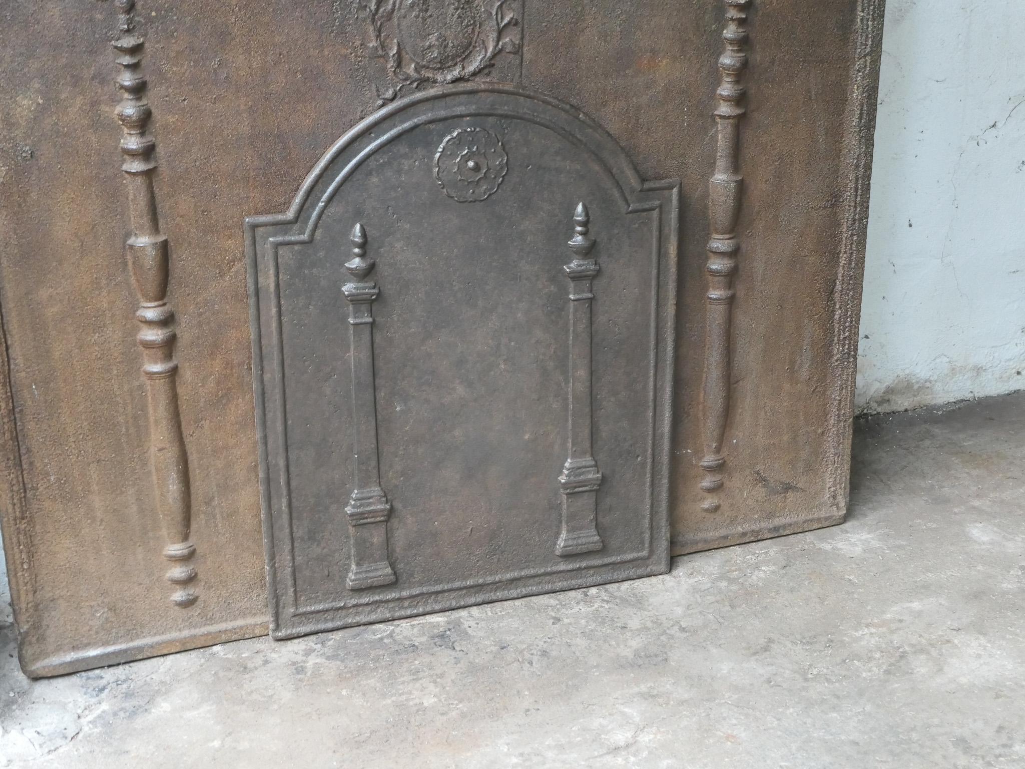 19th Century Antique French 'Pillars of Freedom' Fireback / Backsplash, 18th - 19th C. For Sale
