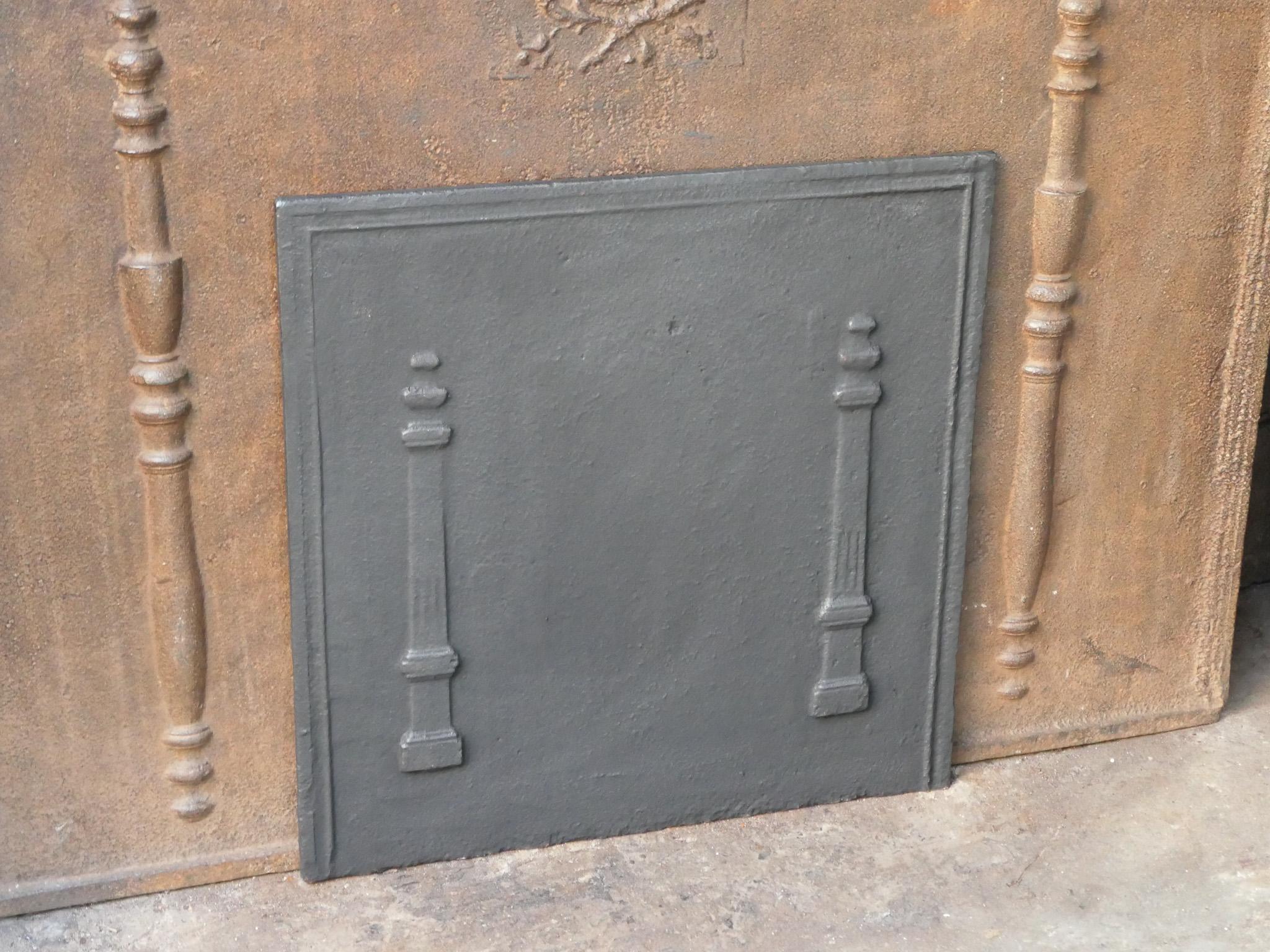 19th Century Antique French 'Pillars of Freedom' Fireback / Backsplash, 18th - 19th C. For Sale