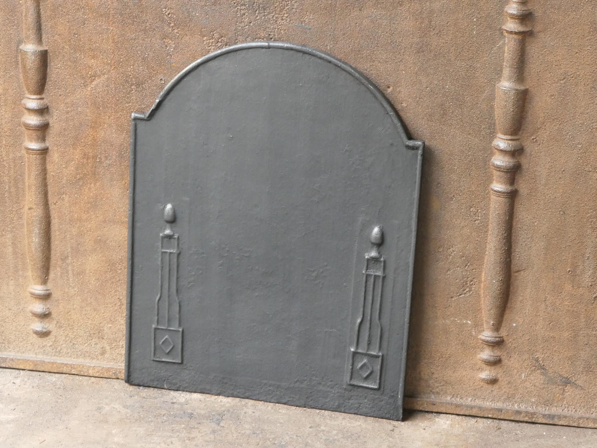19th Century Antique French 'Pillars of Freedom' Fireback / Backsplash, 18th - 19th C. For Sale