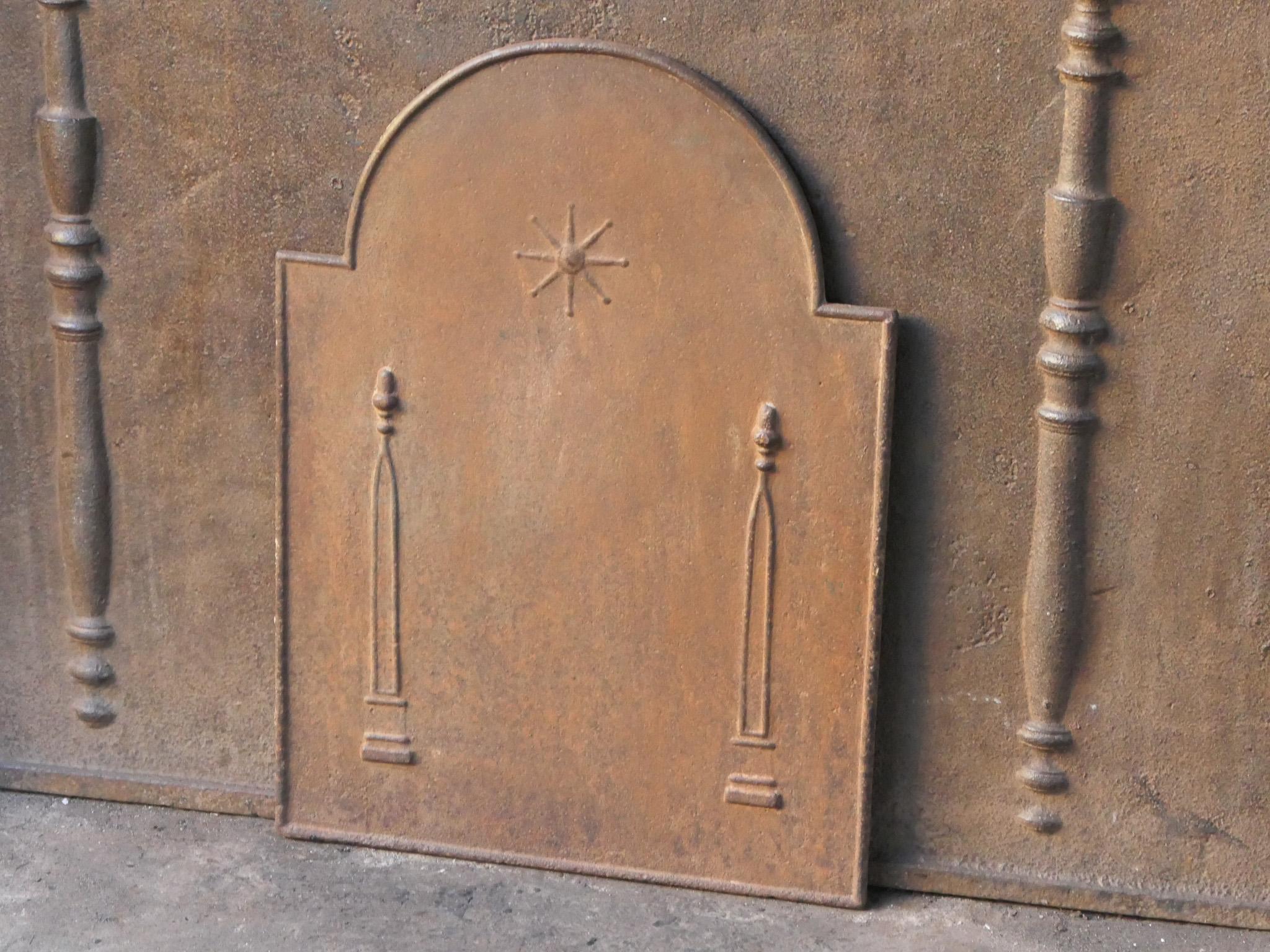 19th Century Antique French 'Pillars of Freedom' Fireback / Backsplash, 18th - 19th C. For Sale