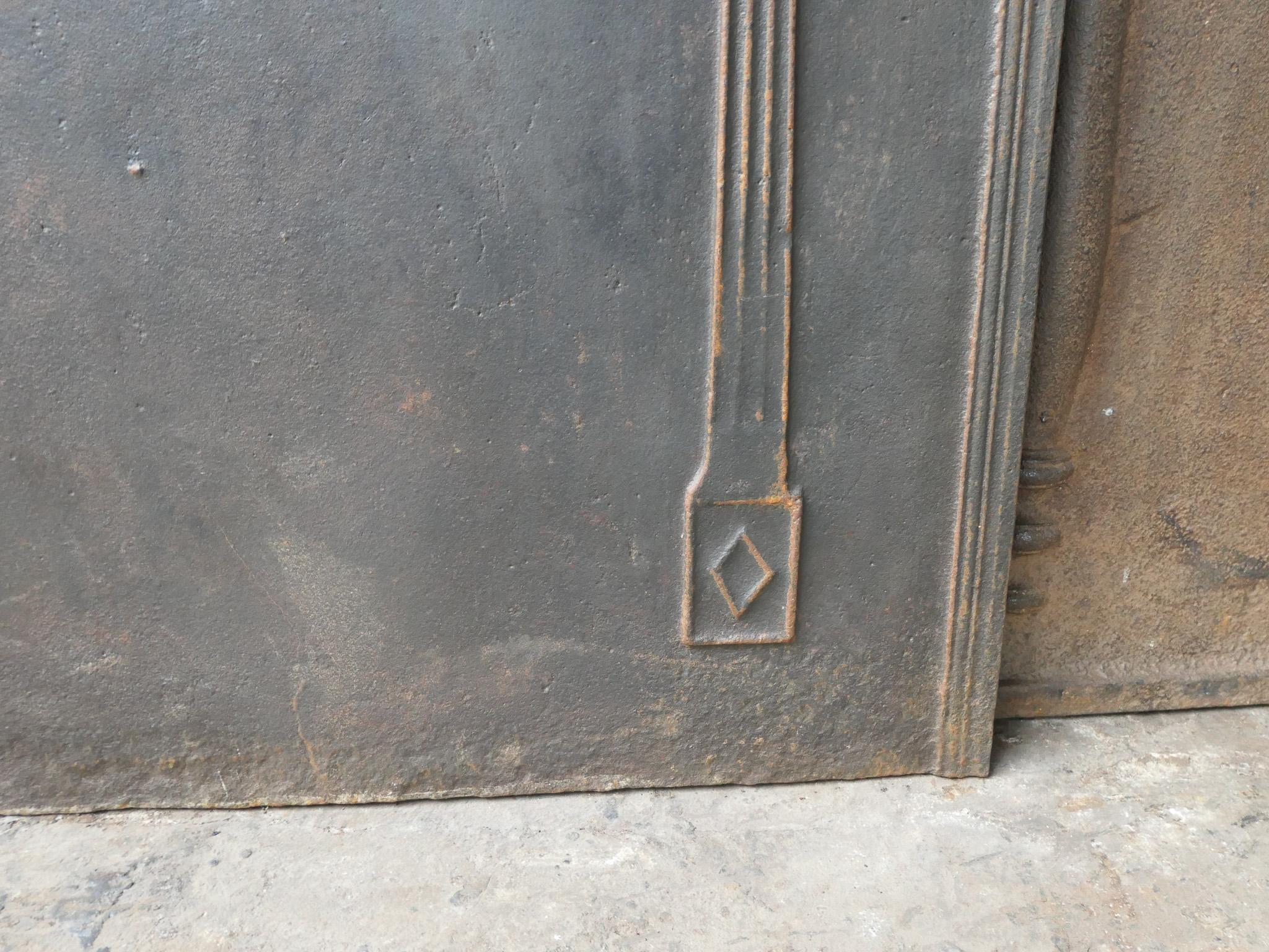 Antique French 'Pillars of Freedom' Fireback / Backsplash, 18th - 19th C. For Sale 1