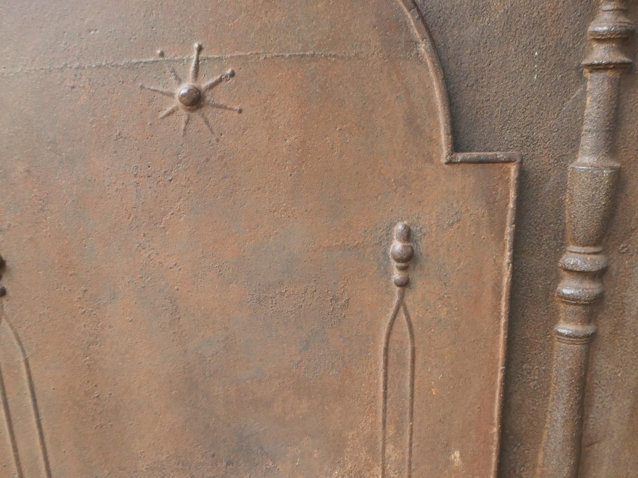 Antique French 'Pillars of Freedom' Fireback / Backsplash, 18th - 19th C. For Sale 1