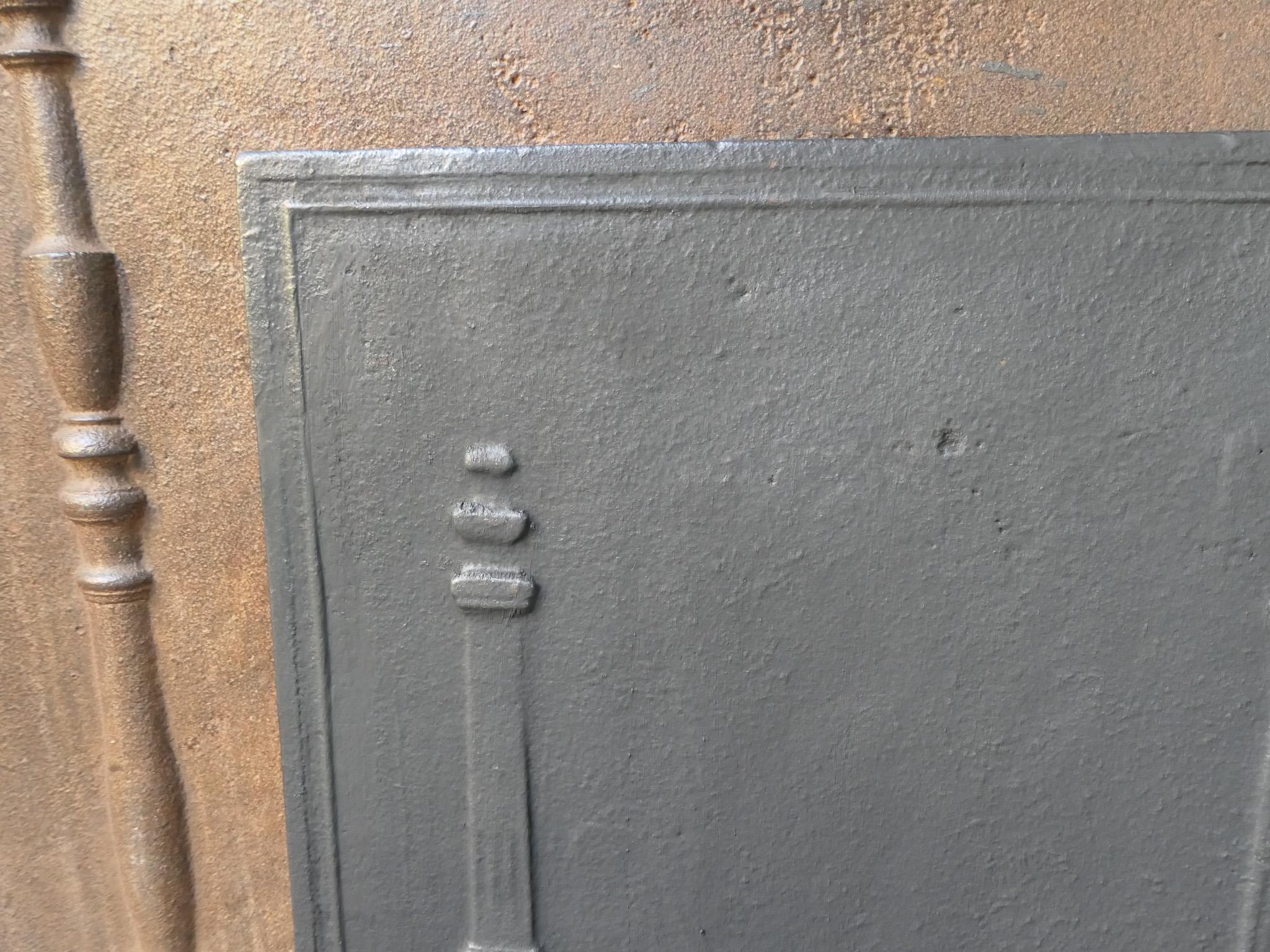 Antique French 'Pillars of Freedom' Fireback / Backsplash, 18th - 19th C. For Sale 1