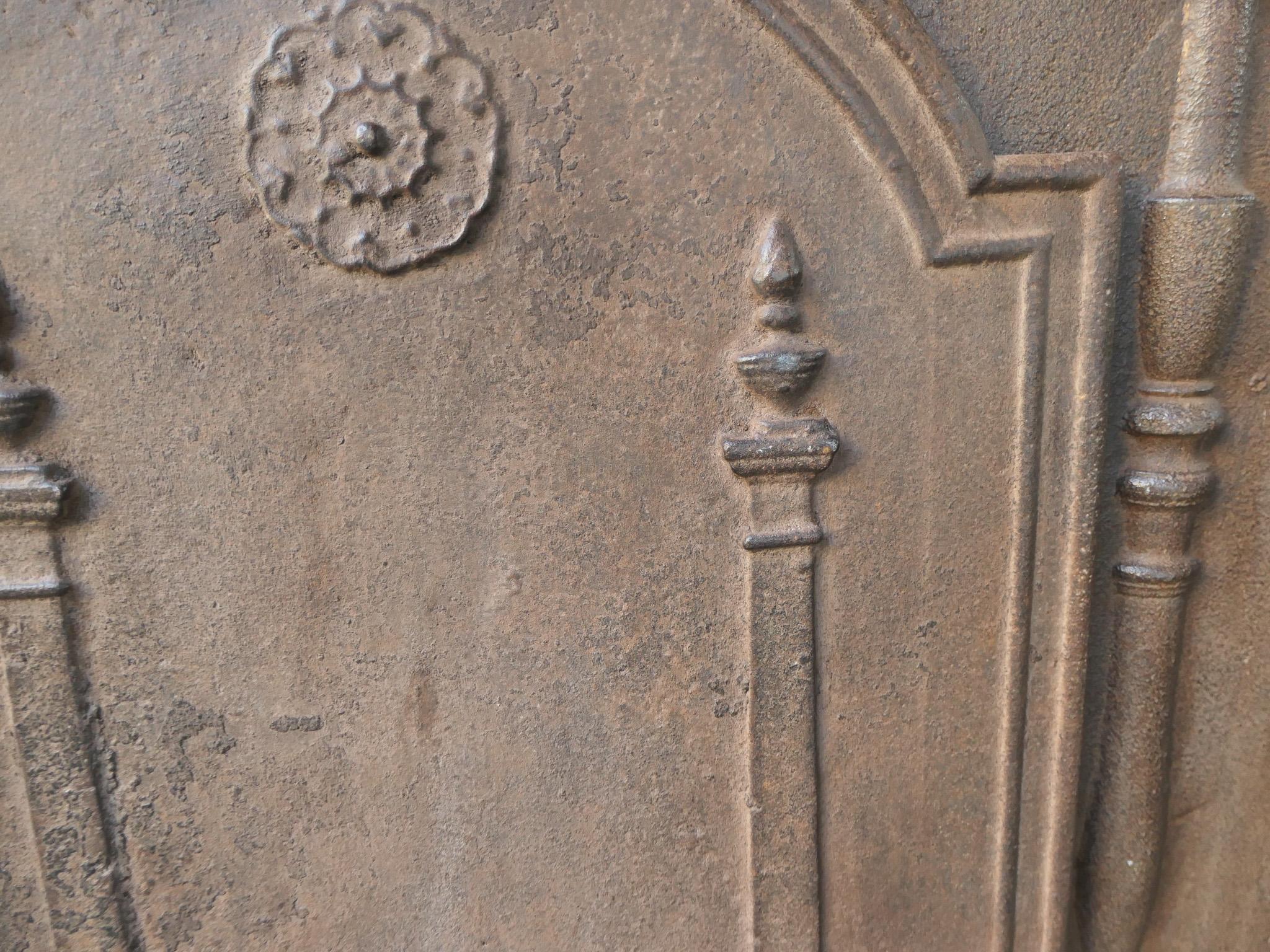 Antique French 'Pillars of Freedom' Fireback / Backsplash, 18th - 19th C. For Sale 1