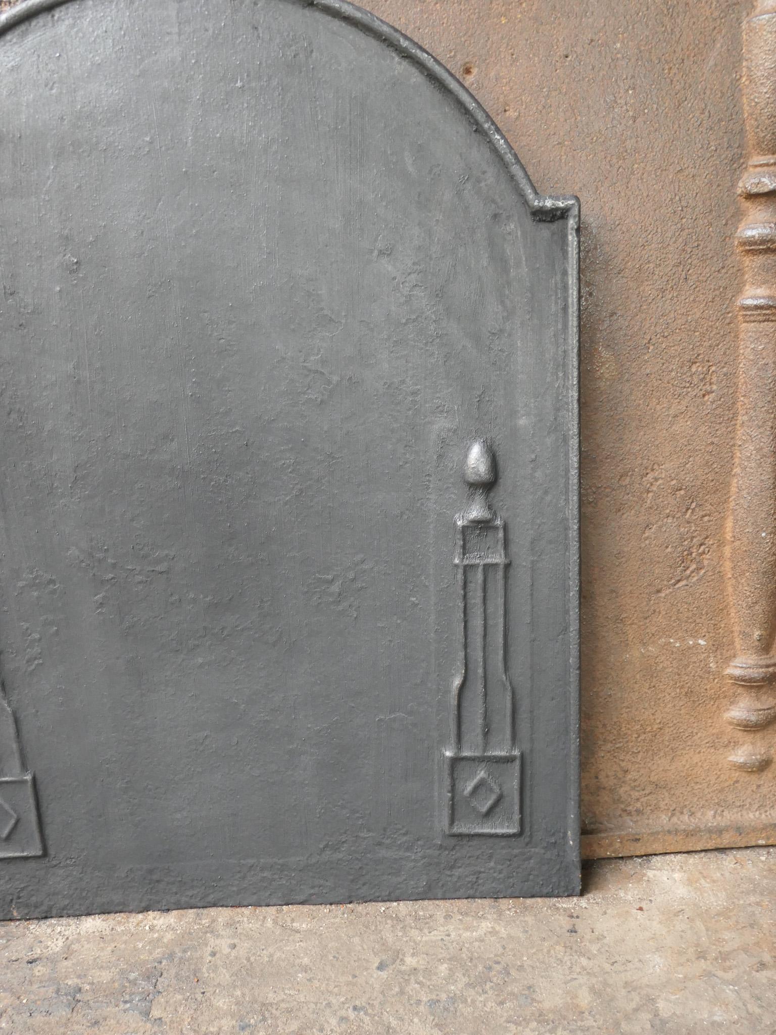Antique French 'Pillars of Freedom' Fireback / Backsplash, 18th - 19th C. For Sale 1
