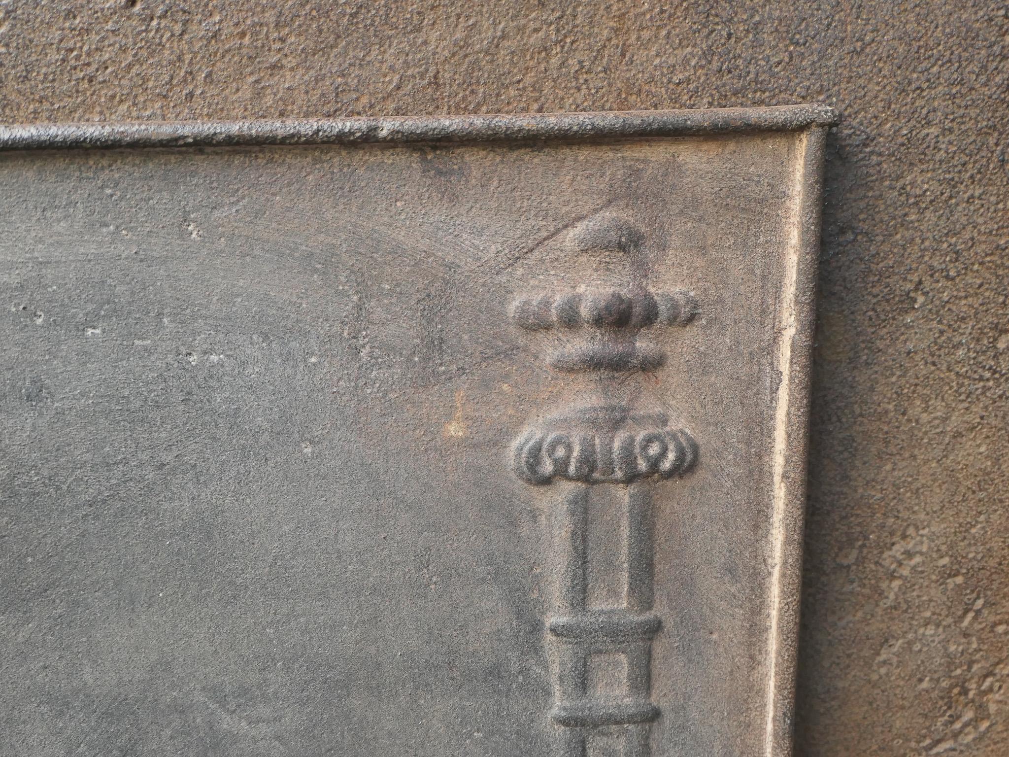Antique French 'Pillars of Freedom' Fireback / Backsplash, 18th - 19th C. For Sale 1