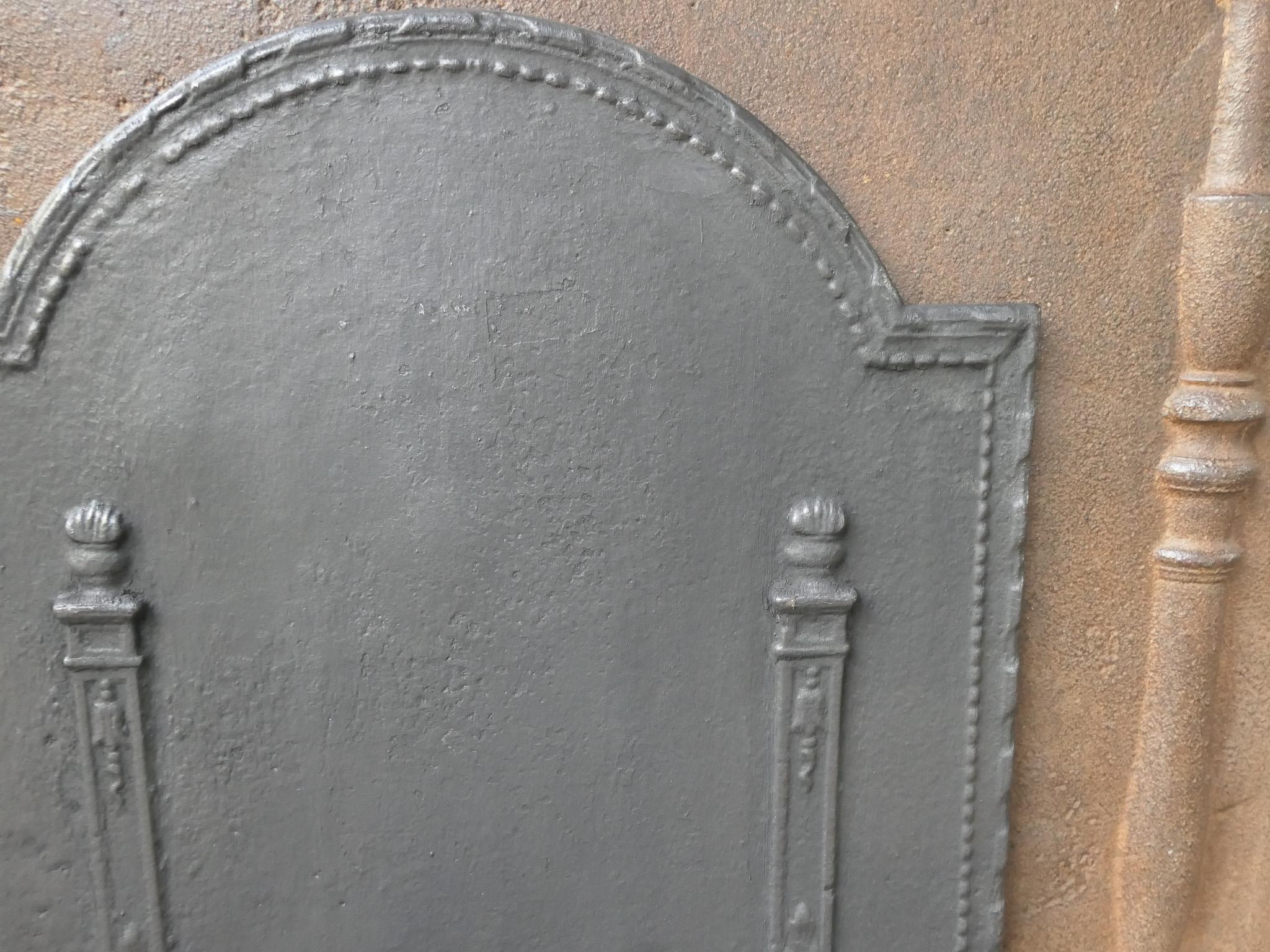 Antique French 'Pillars of Freedom' Fireback / Backsplash, 18th - 19th C. For Sale 1