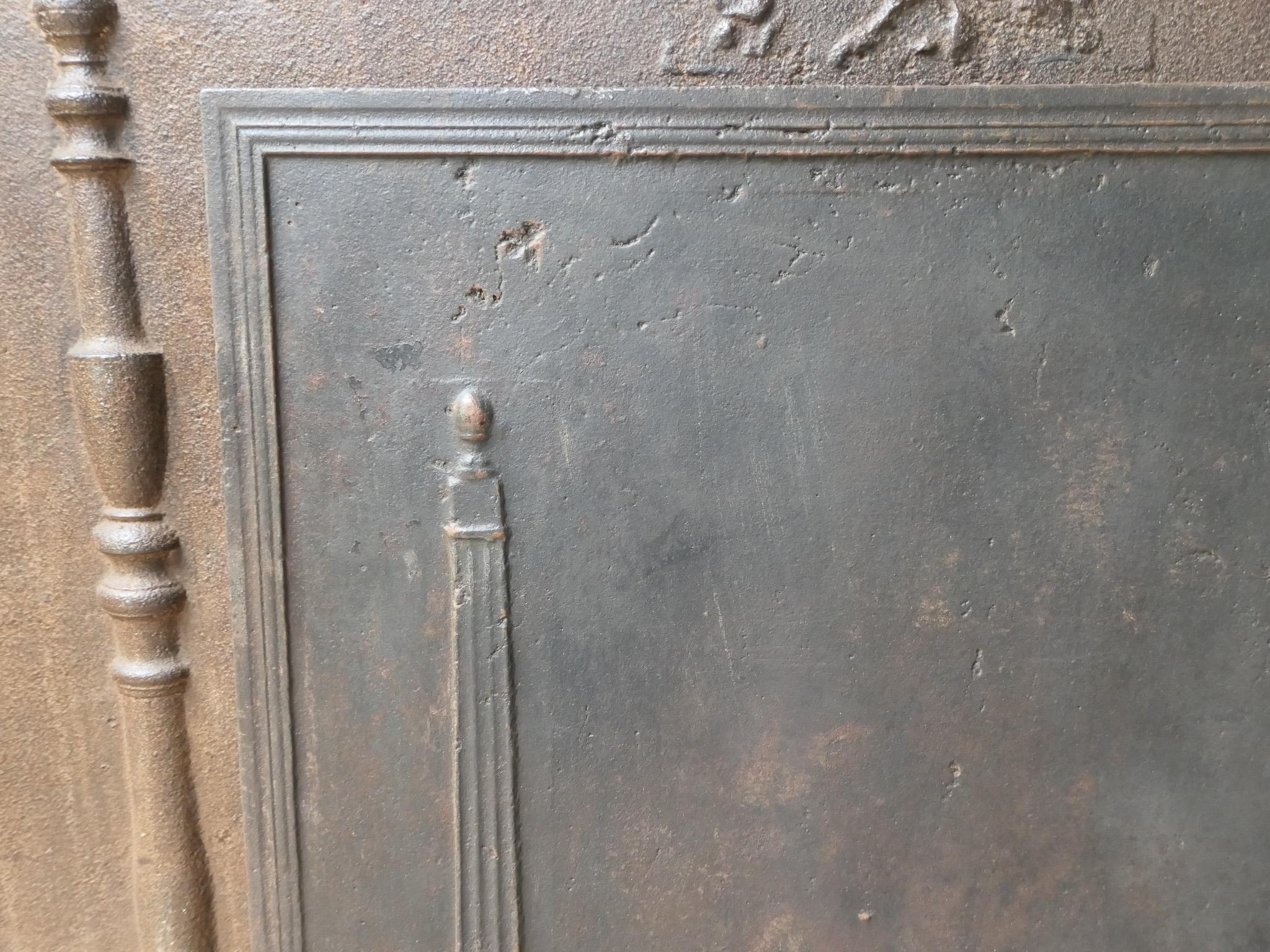 Antique French 'Pillars of Freedom' Fireback / Backsplash, 18th - 19th C. For Sale 2