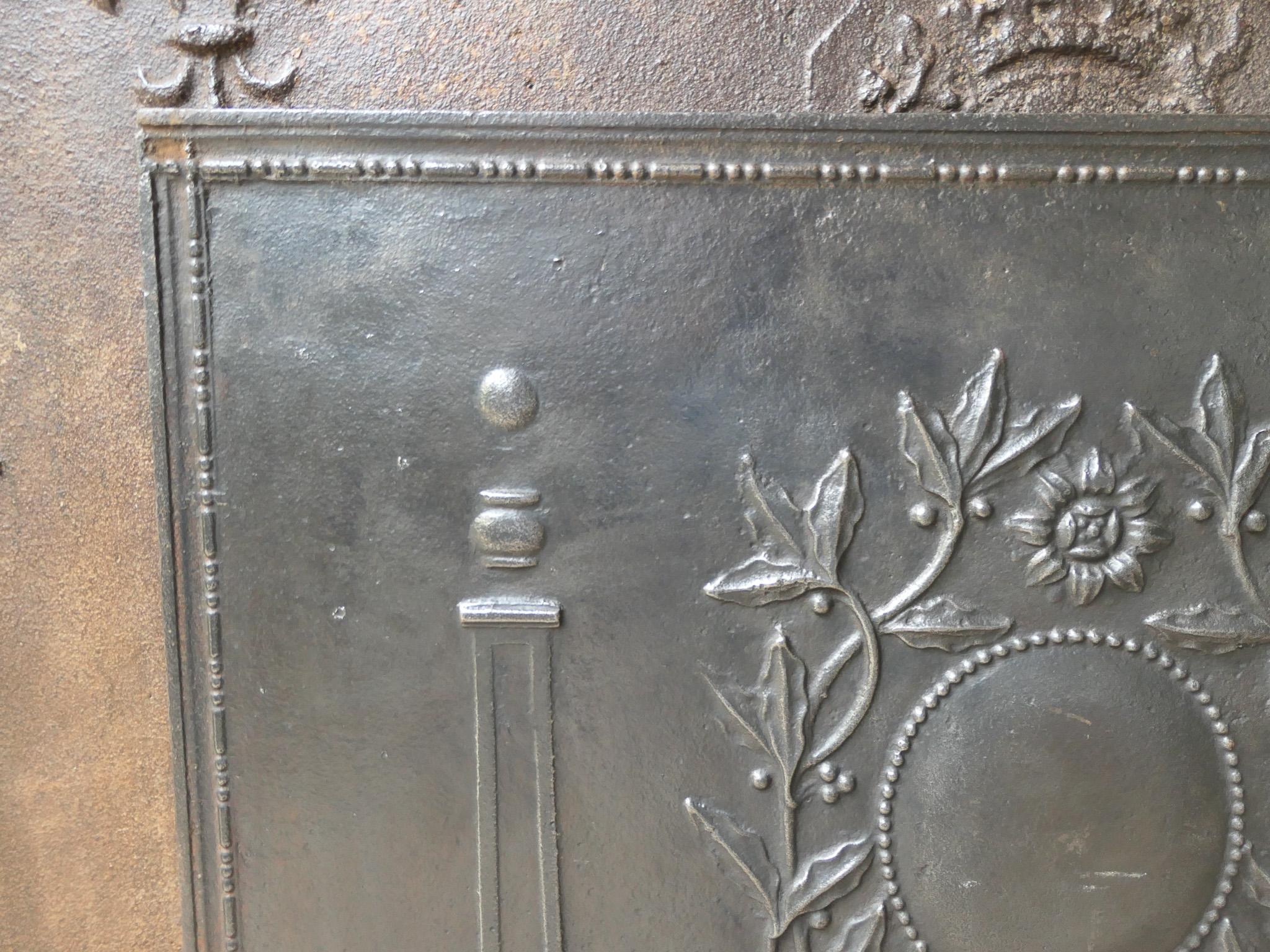 Antique French 'Pillars of Freedom' Fireback / Backsplash, 18th - 19th C. For Sale 2