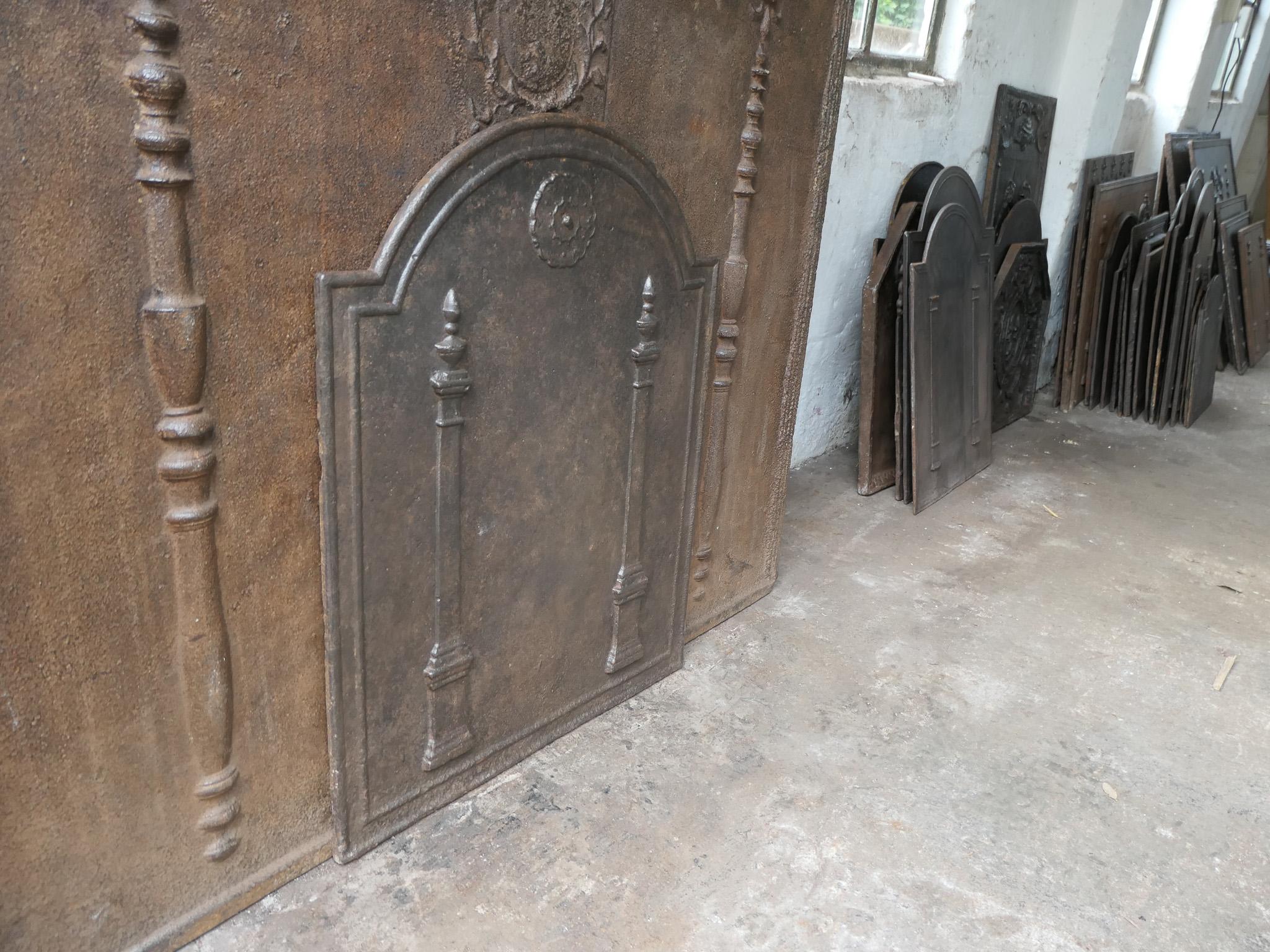 Antique French 'Pillars of Freedom' Fireback / Backsplash, 18th - 19th C. For Sale 2