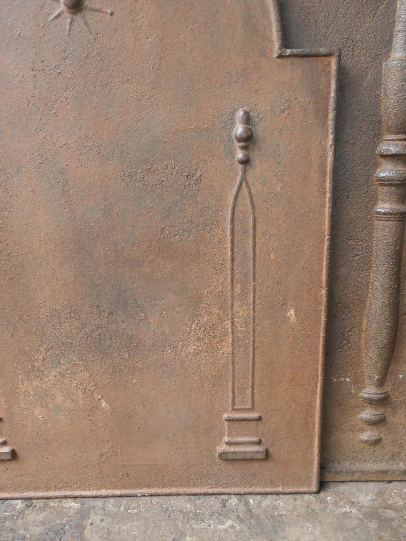 Antique French 'Pillars of Freedom' Fireback / Backsplash, 18th - 19th C. For Sale 2