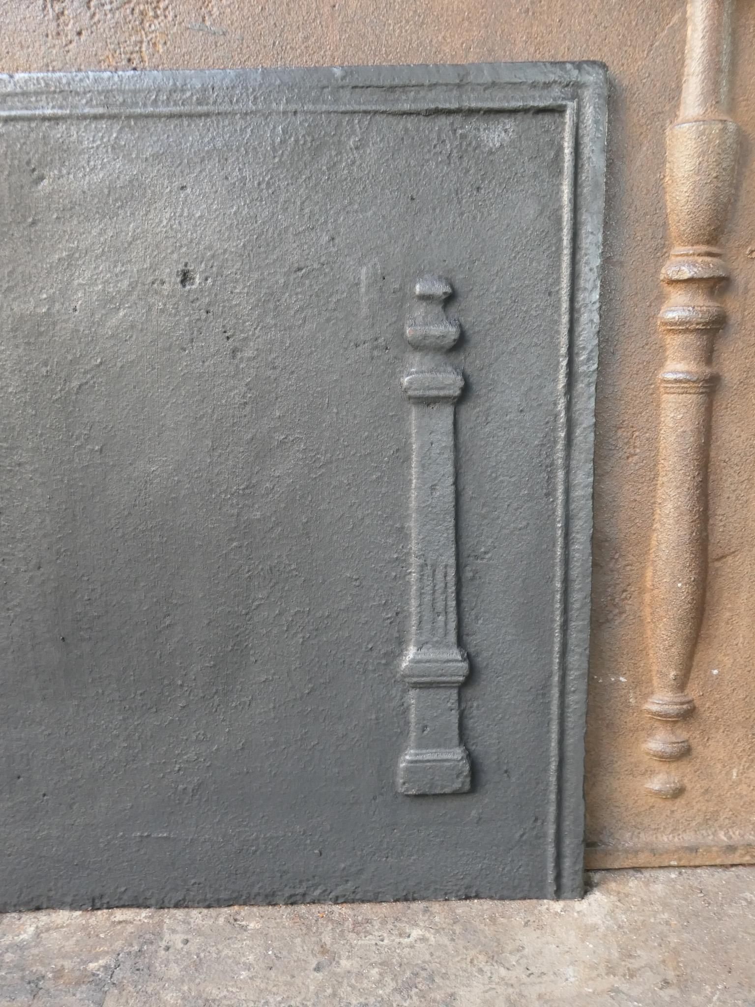 Antique French 'Pillars of Freedom' Fireback / Backsplash, 18th - 19th C. For Sale 2