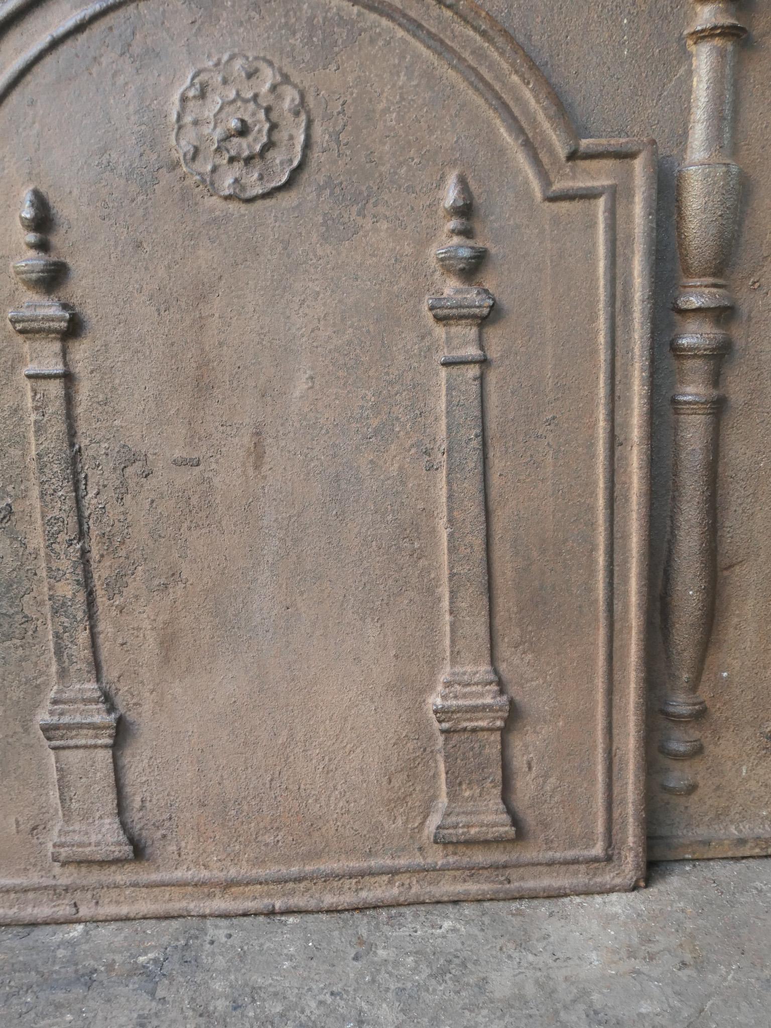 Antique French 'Pillars of Freedom' Fireback / Backsplash, 18th - 19th C. For Sale 2