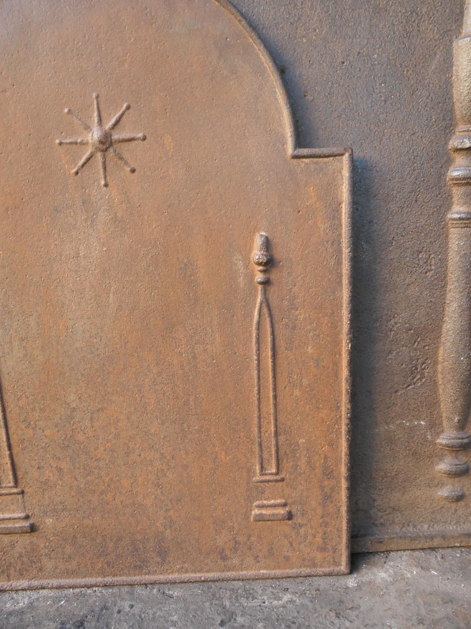 Antique French 'Pillars of Freedom' Fireback / Backsplash, 18th - 19th C. For Sale 2