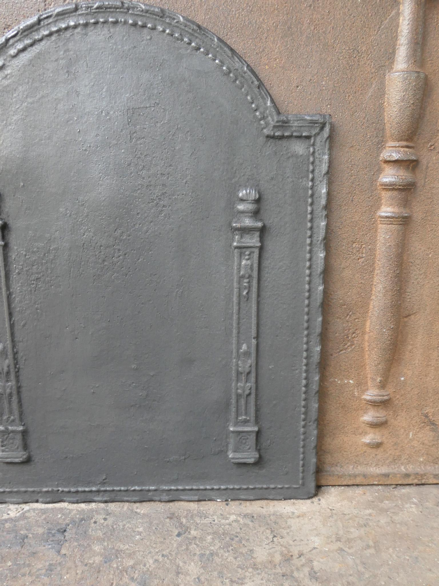 Antique French 'Pillars of Freedom' Fireback / Backsplash, 18th - 19th C. For Sale 2