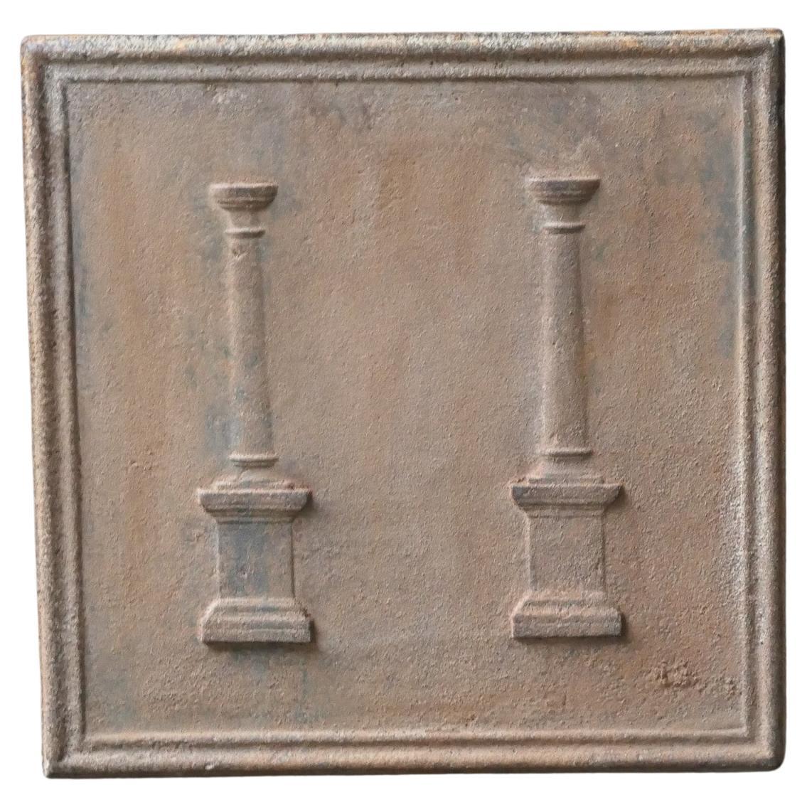 Antike französische „Pillars of Freedom“-Feuerböcke / Backsplash, 18. - 19. Jahrhundert. im Angebot
