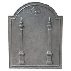 Plaque de cheminée française ancienne Pillars of Freedom, 18e - 19e siècle