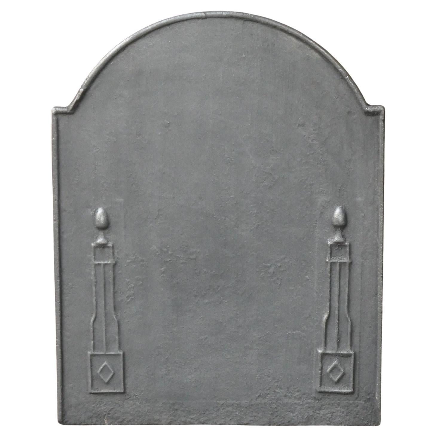 Antique French 'Pillars of Freedom' Fireback / Backsplash, 18th - 19th C.