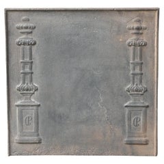 Plaque de cheminée française ancienne Pillars of Freedom, 18e - 19e siècle