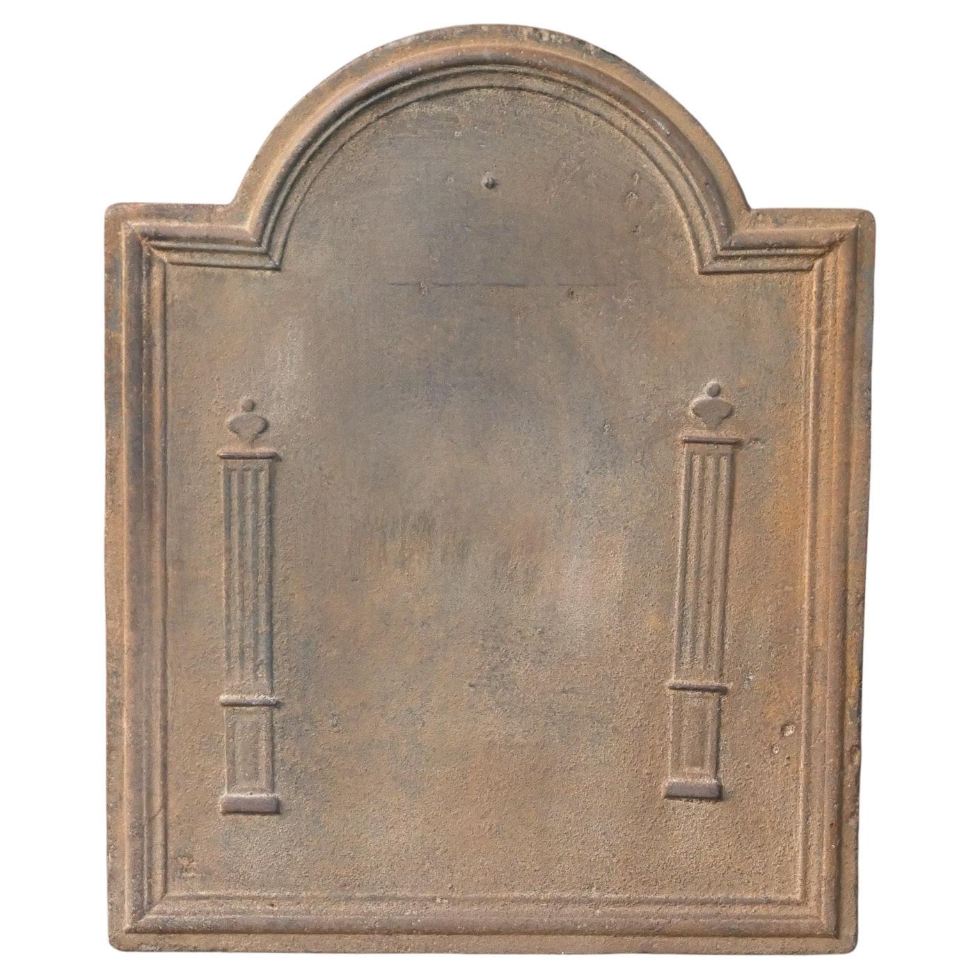 Plaque de cheminée française ancienne Pillars of Freedom, 18e - 19e siècle en vente