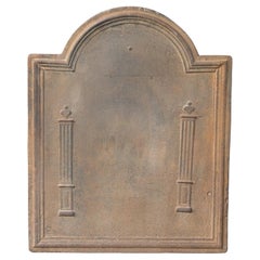 Plaque de cheminée française ancienne Pillars of Freedom, 18e - 19e siècle
