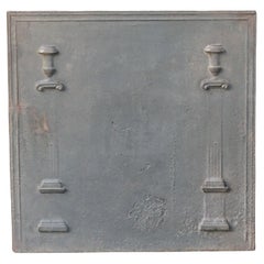 Plaque de cheminée française ancienne Pillars of Freedom, 18e - 19e siècle