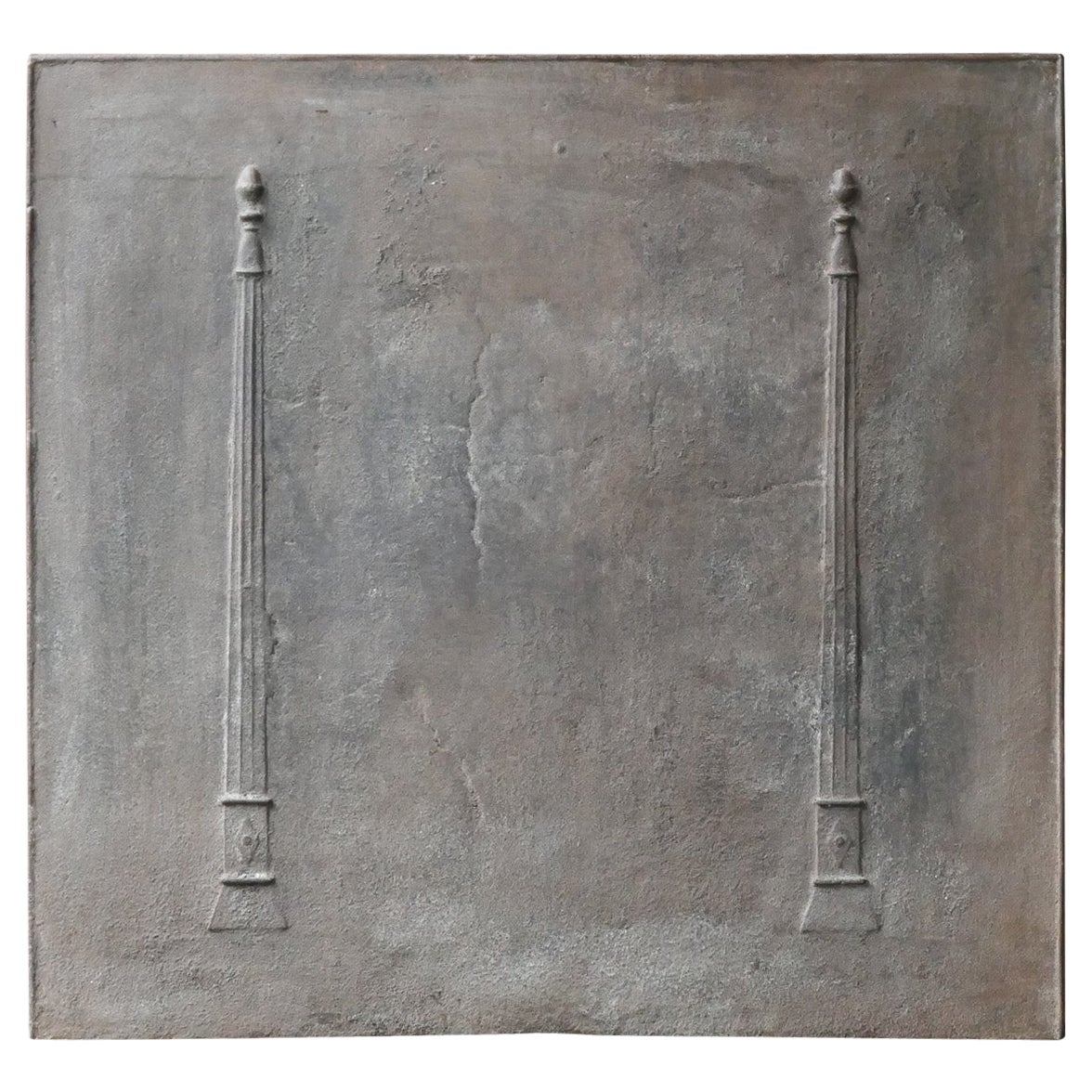 Antique French 'Pillars of Freedom' Fireback / Backsplash, 18th - 19th Century
