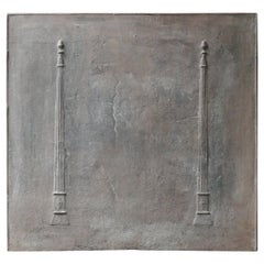 Antique French 'Pillars of Freedom' Fireback / Backsplash, 18th - 19th Century