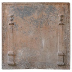 Antique French 'Pillars of Freedom' Fireback / Backsplash, 18th-19th Century