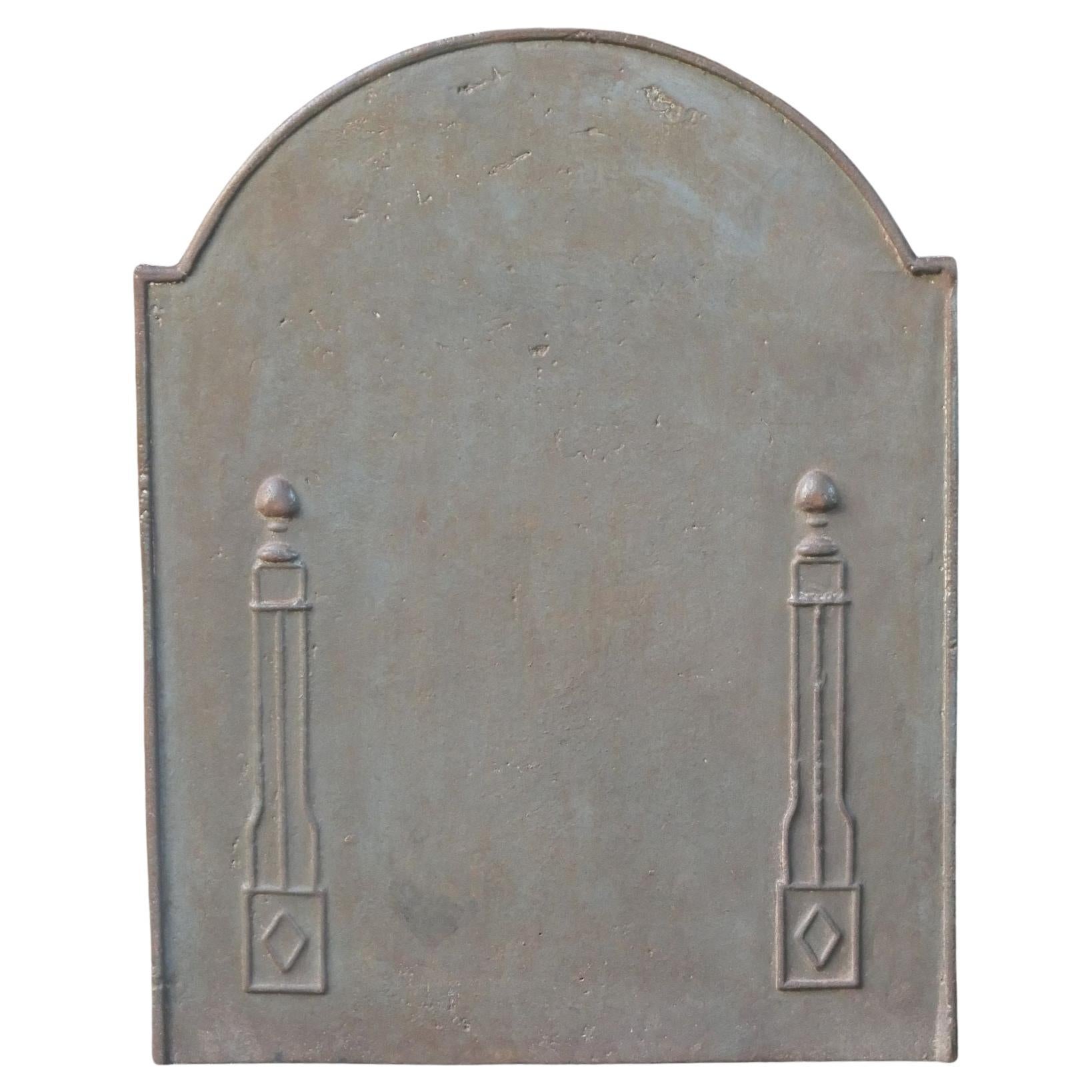 Antique French 'Pillars of Freedom' Fireback / Backsplash, Early 19th C.